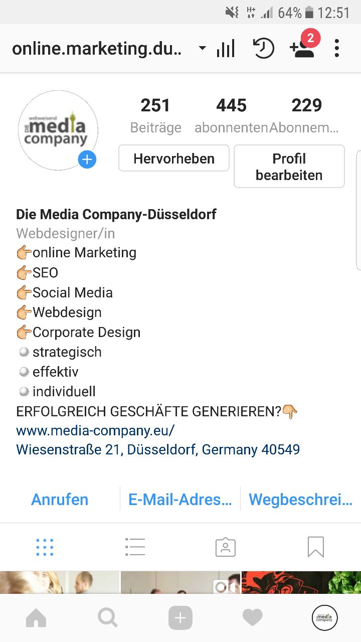 Beispiel Business Account