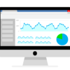 Grafik eines Mac-Bildschirms, auf dem Graphen und ein Kreisdiagramm zu sehen sind