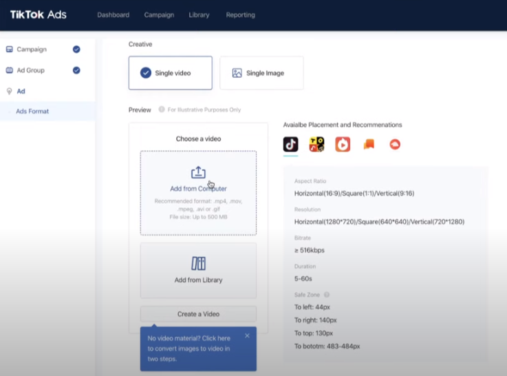 Werbeanzeigen im TikTok Self Service Center erstellen