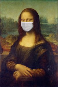 Bild von Mona Lisa mit Mundschutz