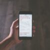 Mobile Webseite auf Smartphone