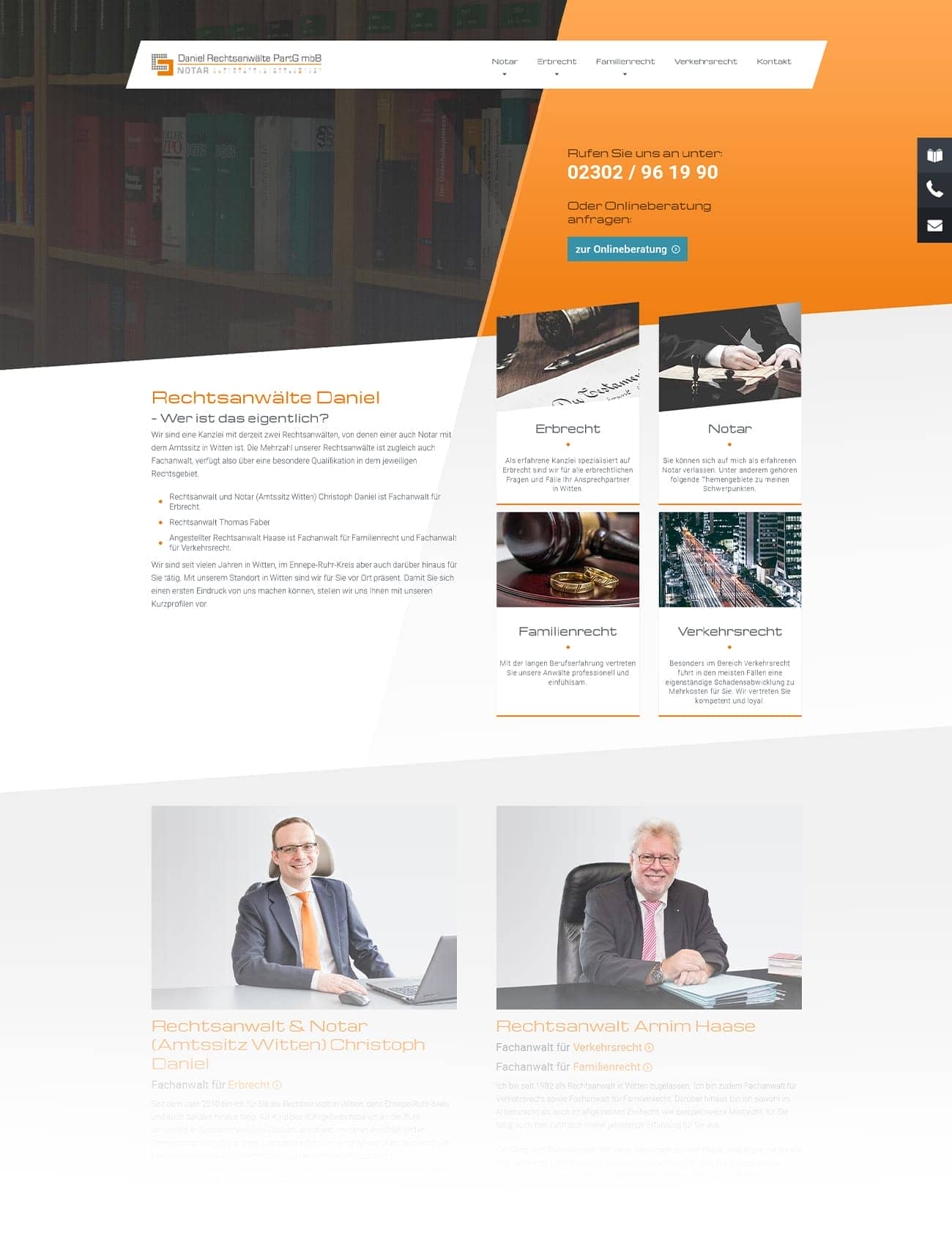 Desktopansicht von Daniel Rechtsanwälte